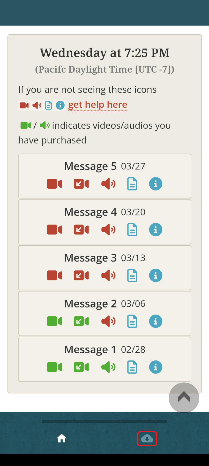 Webcast App screenshot