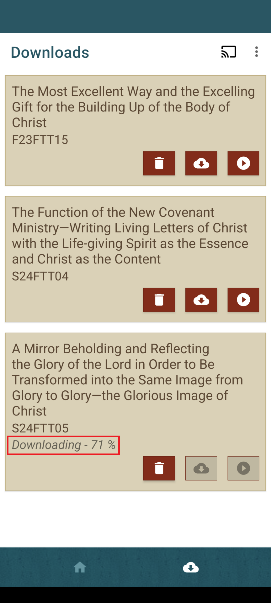 Webcast App screenshot